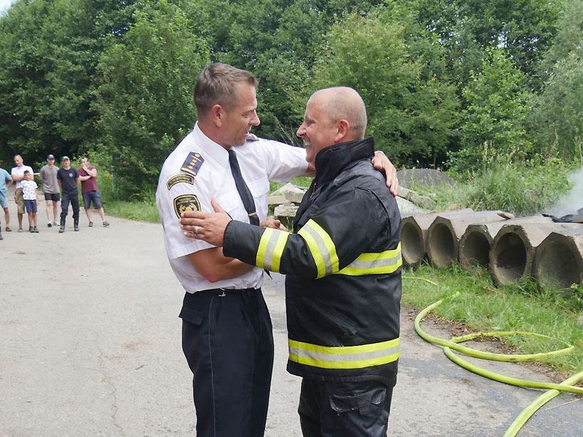 Kolegové se loučili s velitelem stanice